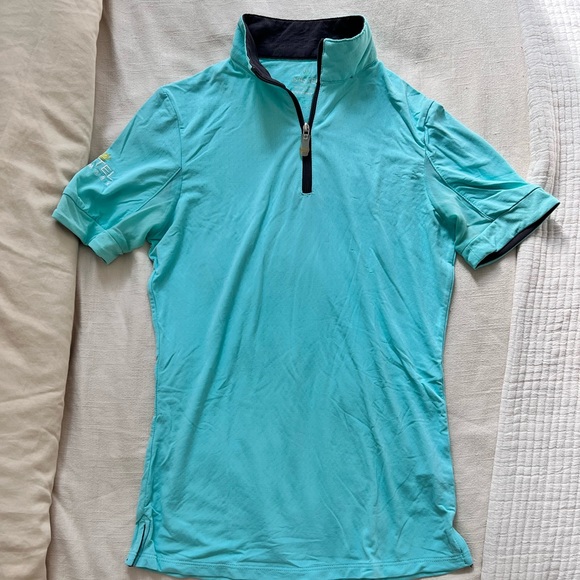 kastel denmark turquoise equestrian top - Picture 1 of 3